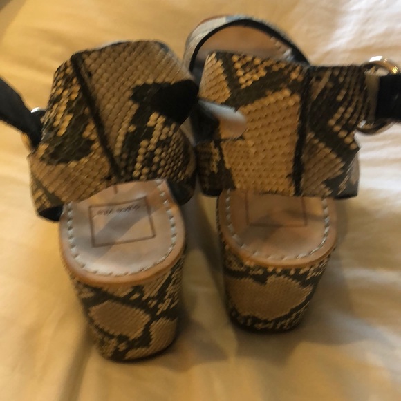 Sandal wedge snakeskin - Picture 3 of 5